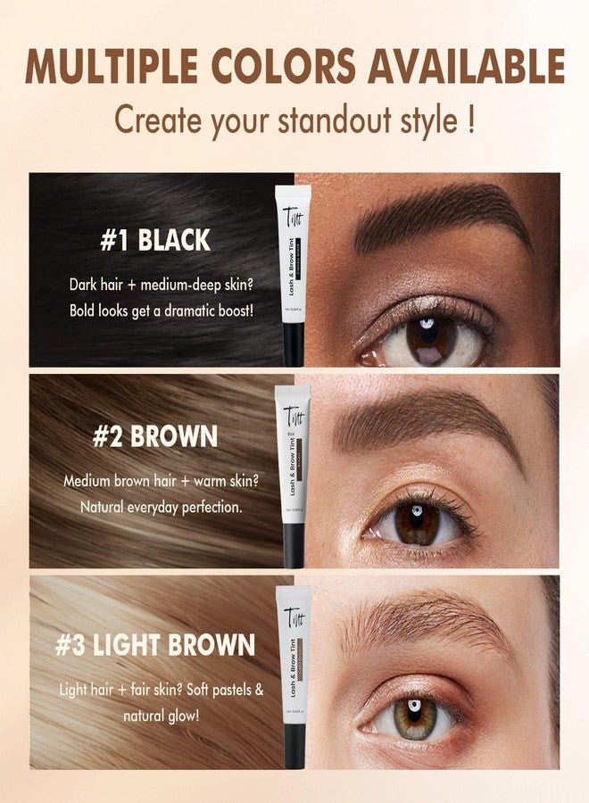 GOLLEE Lash Color Kit Light Brown Lasting for 4 Weeks Professional Eyelash & Eyebrow Color Kit with Natural Looking Safe Ingredients Easy to Use for Salon & Home - Image 4